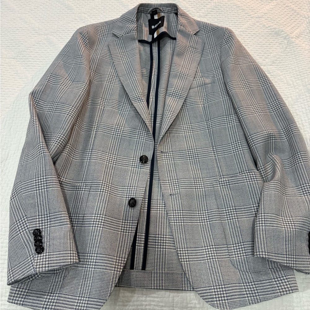 Boss Hanry Plaid Virgin Wool Sport Coat - Picture 7 of 8